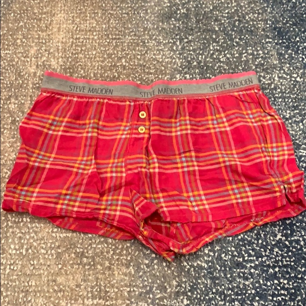 Steve Madden Plaid Pajama Shorts